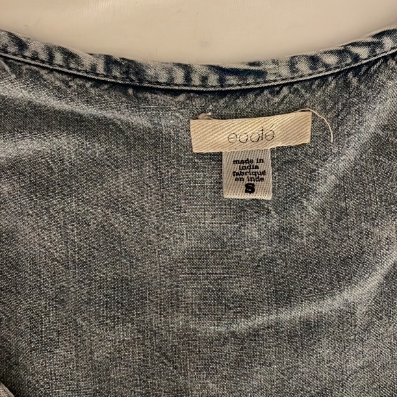 Ecote Urban Outfitters Flowy Cotton Denim Print Flowy Babydoll Dress - Picture 4 of 7